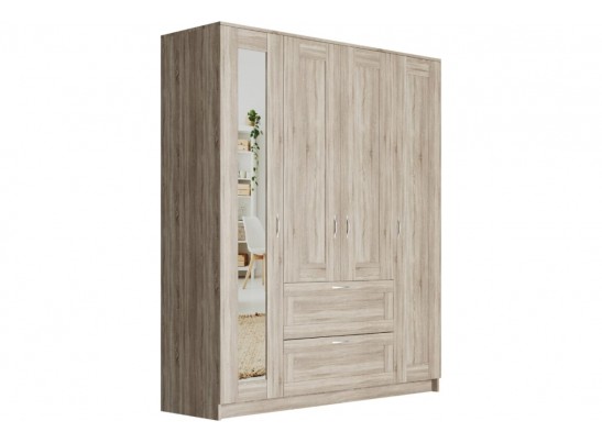 Шкаф 4 двери и 2 ящика с зеркалами СИРИУС 4 2.02.01.091.1 в Кургане