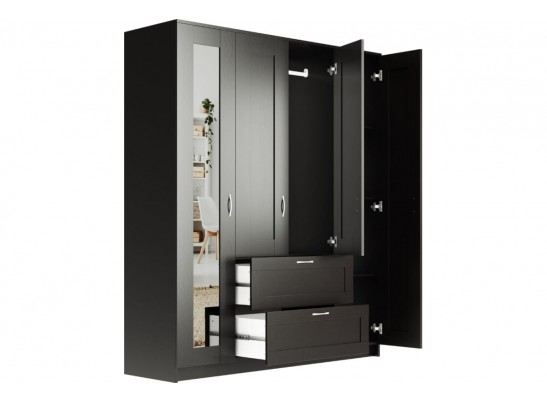Шкаф 4 двери и 2 ящика с зеркалами СИРИУС 4 2.02.01.091.1 в Кургане