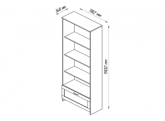 Стеллаж СИРИУС 1 ящик 2.02.07.100.1 в Кургане
