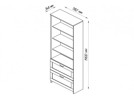 Стеллаж СИРИУС 2 ящика 2.02.07.110.1 в Кургане