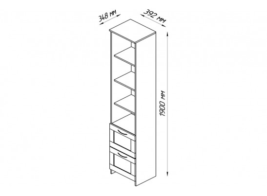 Стеллаж СИРИУС ящика 2.02.07.140.1 в Кургане