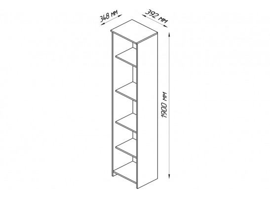 Стеллаж СИРИУС 5 полок 2.02.07.150.1 в Кургане
