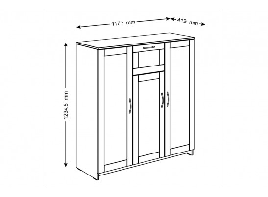 Тумба СИРИУС 3 двери, 1 ящик 2.02.03.320.1 в Кургане