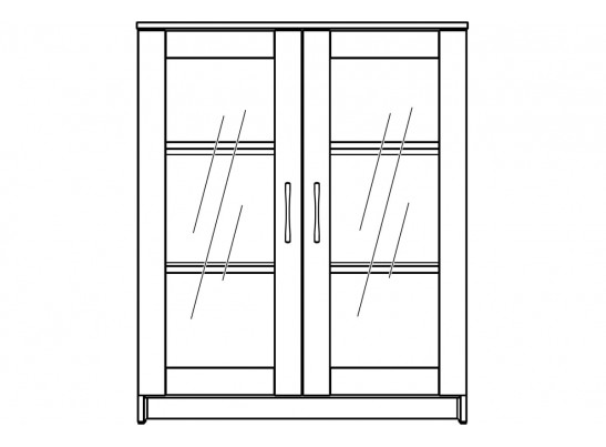 Тумба СИРИУС 2 двери со стеклом 2.02.03.360.1 в Кургане