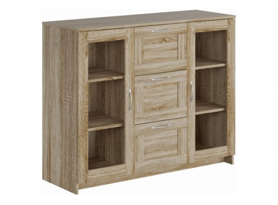 Тумба/комод СИРИУС 2 двери со стеклом и 3 ящика 2.02.03.380.1 в Кургане