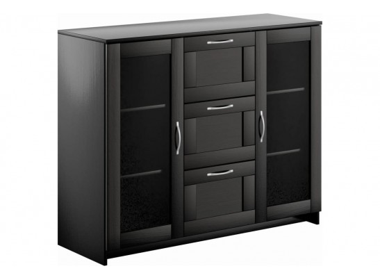 Тумба/комод СИРИУС 2 двери со стеклом и 3 ящика 2.02.03.380.1 в Кургане