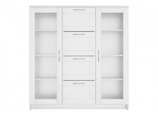 Тумба/комод СИРИУС 2 двери со стеклом и 4 ящика 2.02.03.400.1 в Кургане