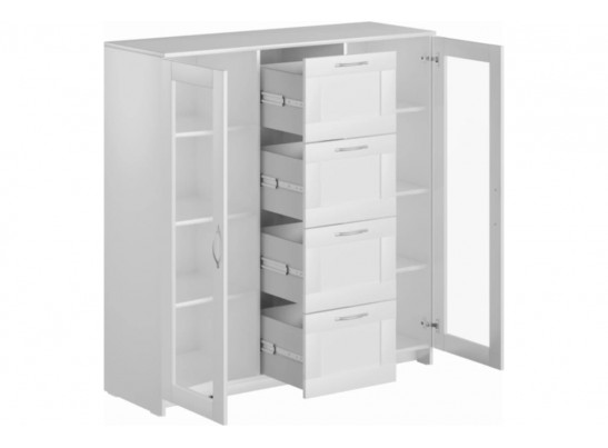 Тумба/комод СИРИУС 2 двери со стеклом и 4 ящика 2.02.03.400.1 в Кургане