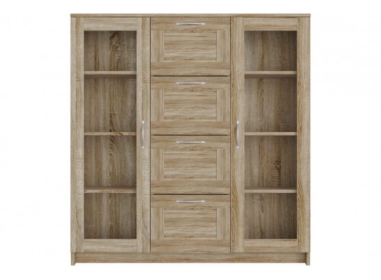 Тумба/комод СИРИУС 2 двери со стеклом и 4 ящика 2.02.03.400.1 в Кургане