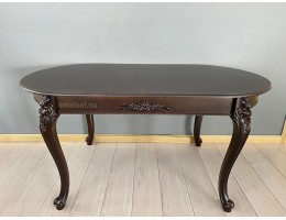 Стол овальный раскладной Розалия (темный орех, шпон)