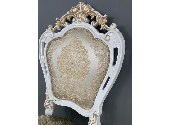Стул Розалия (белый, патина золото)
