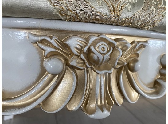 Стул Розалия (белый, патина золото)