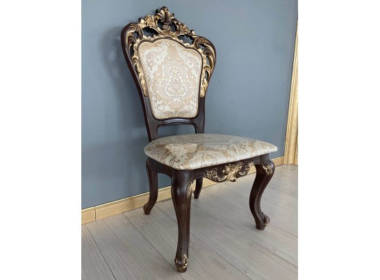 Стул Роза (темный орех, патина золото)