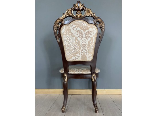 Стул Роза (темный орех, патина золото)