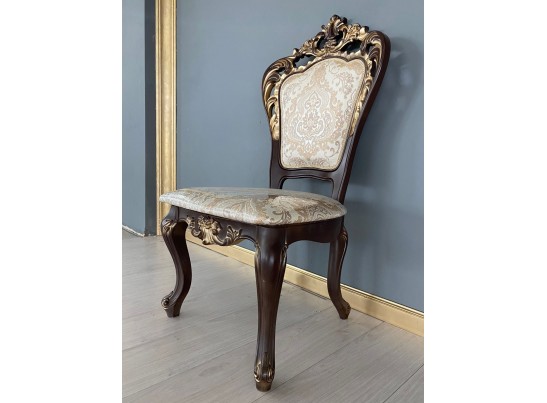 Стул Роза (темный орех, патина золото)