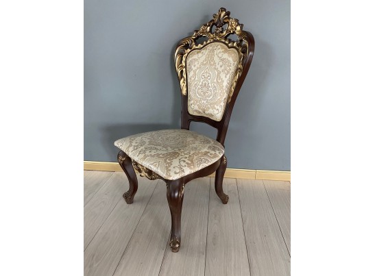 Стул Роза (темный орех, патина золото)