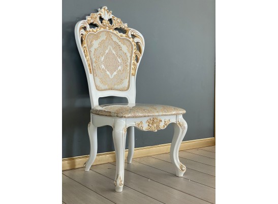 Стул Роза (белый, патина золото)