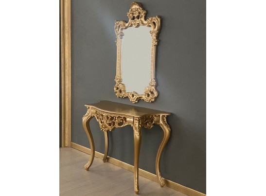 Консольный столик с зеркалом Версаль ТИП 1 (золото)