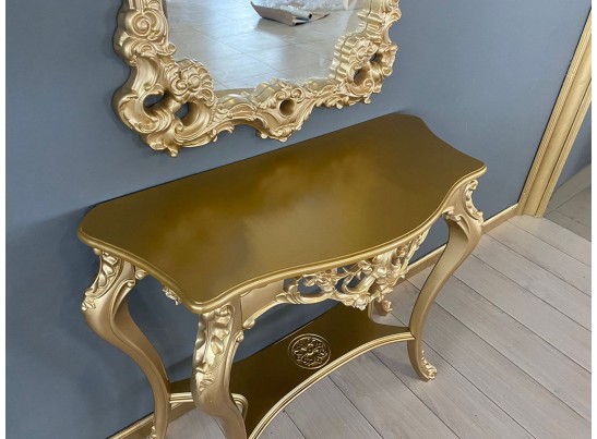 Консольный столик с зеркалом Версаль ТИП 2 (золото)