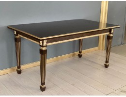 Стол прямоугольный раскладной Инфинити (орех с золотой патиной)