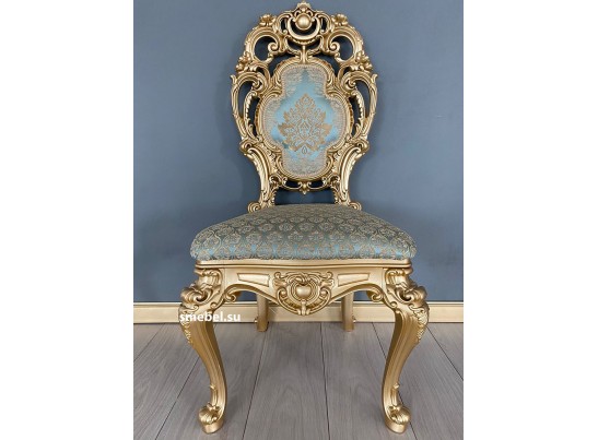 Стул с мягкой спинкой Император (голубой жаккард)