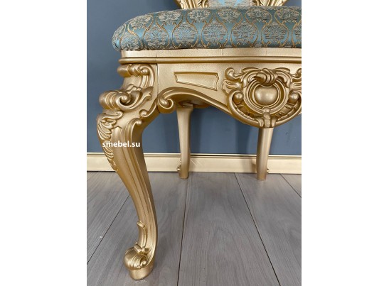 Стул с мягкой спинкой Император (голубой жаккард)