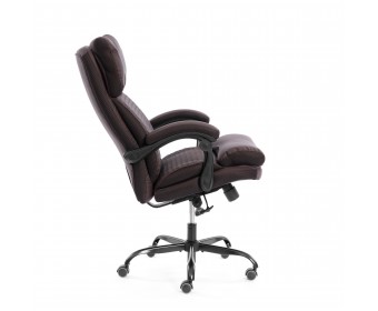 Кресло Чиф Металбл/Chief Metalbl кож/зам/ткань, коричневый/коричневый стеганный, 36-36/36-36 стеганный/TW-24
