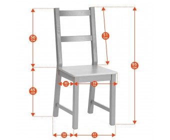 Комплект обеденный Соната/Sonata (стол+4стула) массив сосны, стол:120х75х75см стул:41х50х95см, антик/белый