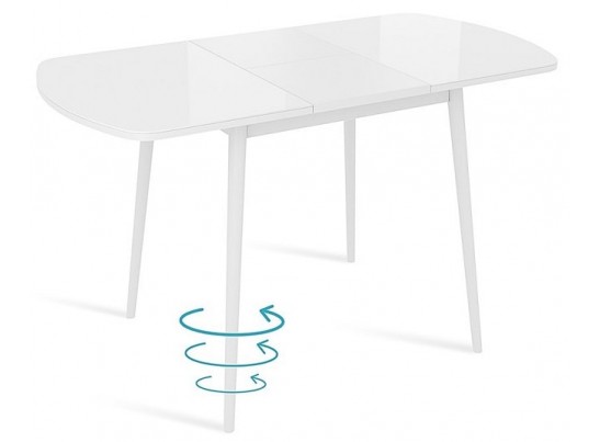 Стол Винер Mini R раздвижной со стеклом в Кургане