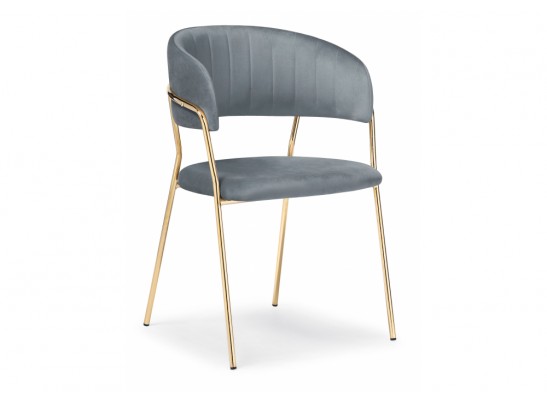 Стул на металлокаркасе Kamelia gold / gray