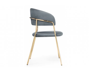 Стул на металлокаркасе Kamelia gold / gray