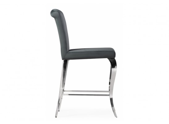 Полубарный стул Joan dark grey / steel