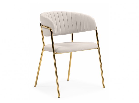 Стул на металлокаркасе Kamelia 1 beige / gold