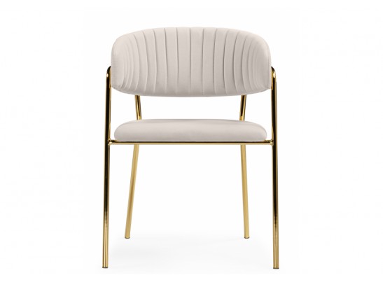 Стул на металлокаркасе Kamelia 1 beige / gold