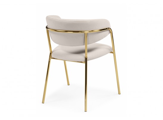 Стул на металлокаркасе Kamelia 1 beige / gold