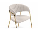 Стул на металлокаркасе Kamelia 1 beige / gold