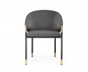 Стул на металлокаркасе Molton gray / black/ gold