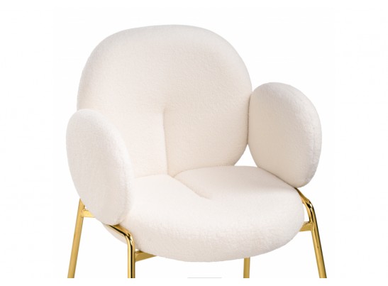 Стул на металлокаркасе Kalipso white / gold