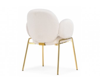 Стул на металлокаркасе Kalipso white / gold