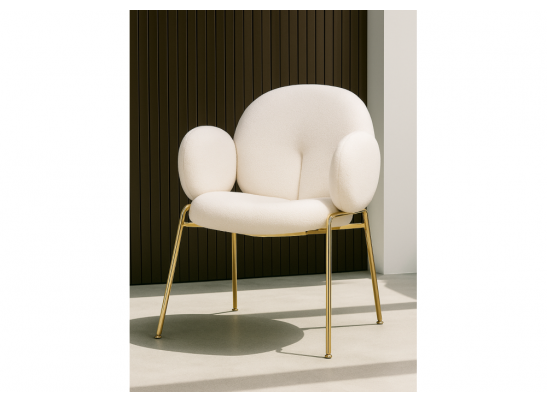 Стул на металлокаркасе Kalipso white / gold