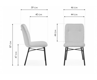 Стул на металлокаркасе Denis oliva / black