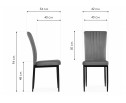 Стул на металлокаркасе Rek dark gray / black