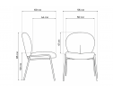 Стул на металлокаркасе Kalipso 1 white / gold