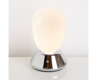 Настольная лампа диммируемая 10W 3000K матовый/хром Uovo III Lightstar 807914