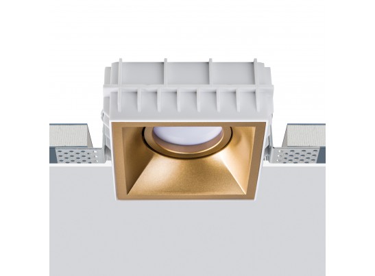 Комплект из светильника и рамки DOMINO QUAD MR16 ЗОЛОТО в Кургане