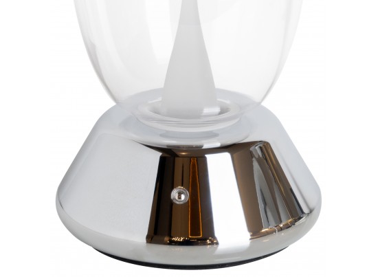 Настольная лампа диммируемая 10W 3000K прозрачный/хром Uovo III Lightstar 807904 в Кургане