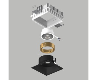 Комплект со светильником Domino Lightstar G214507GMOD