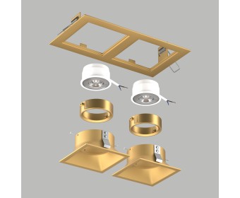 Комплект со светильником Domino Lightstar D5230303GMOD