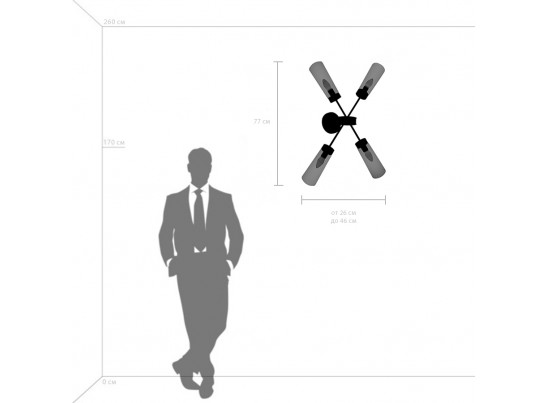 Настенно-потолочный светильник с универсальным креплением Crotone Lightstar 690643 в Кургане