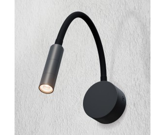 Бра 3W 145LM 3000K, черный Omega Lightstar 200137